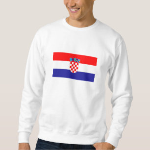 Kroatiska Flagga Lång Ärmad Tröja