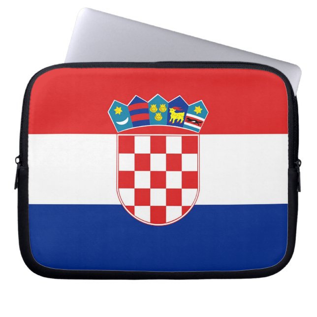 Kroatiska Flagga Laptop sleeve (Framsidan)