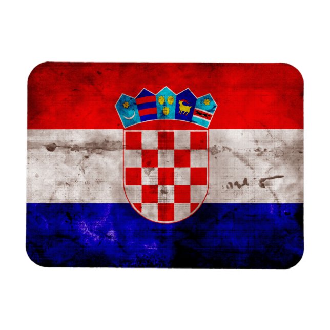 Kroatiska Flagga Magnet (Horisontell)