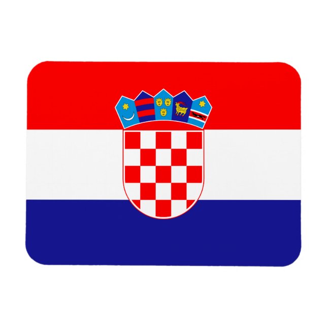 Kroatiska Flagga Magnet (Horisontell)