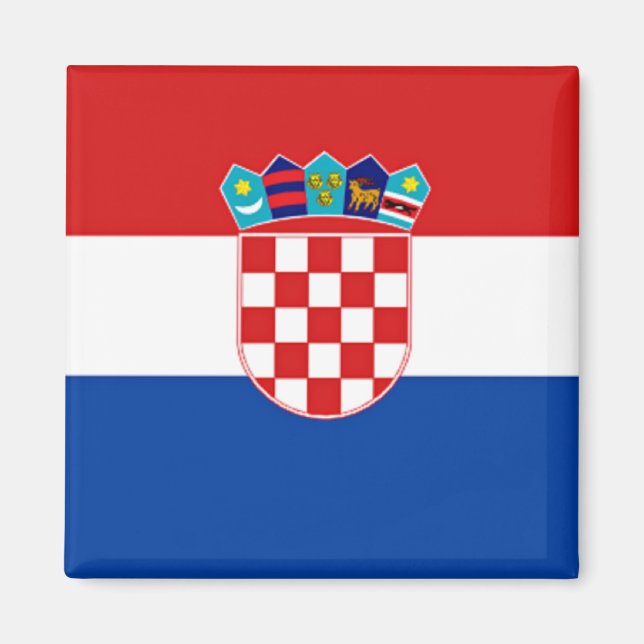 Kroatiska Flagga Magnet (Framsidan)