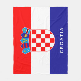Kroatiska Flagga med Anpassningsbar Fleecefilt