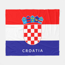 Kroatiska Flagga med Anpassningsbar Fleecefilt