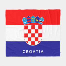 Kroatiska Flagga med Anpassningsbar Fleecefilt