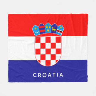 Kroatiska Flagga med Anpassningsbar Fleecefilt