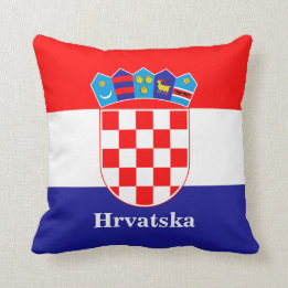Kroatiska Flagga med Anpassningsbar Kudde
