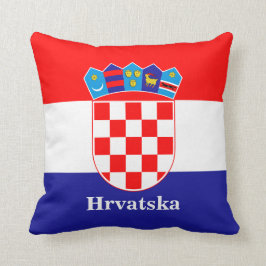 Kroatiska Flagga med Anpassningsbar Kudde