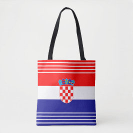 Kroatiska Flagga med Rand Hrvatska Zastava Tygkasse