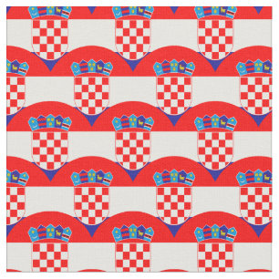 Kroatiska Flagga och kroatiska Trendiget Fabric/mo Tyg