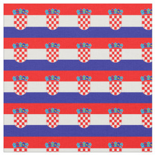 Kroatiska Flagga och kroatiska Trendiget Fabric/mo Tyg
