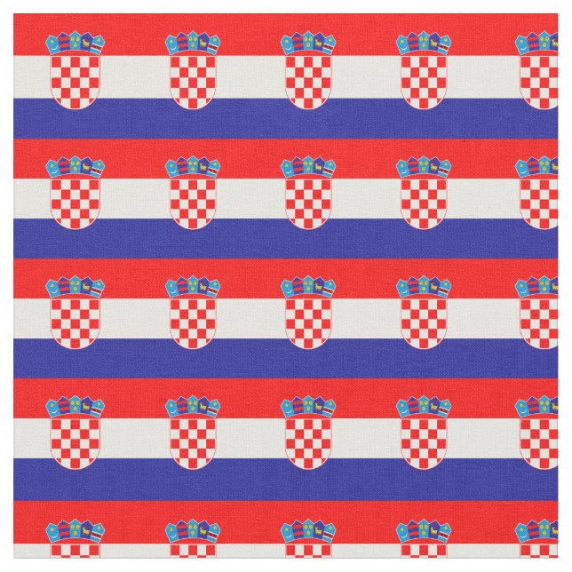Kroatiska Flagga och kroatiska Trendiget Fabric/mo Tyg (Närbild)