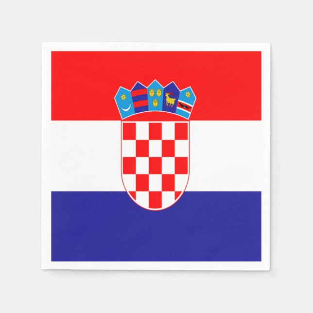 Kroatiska flagga pappersservett (Framsidan)
