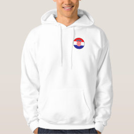 Kroatiska Flagga Simple Round Icon Hoodie