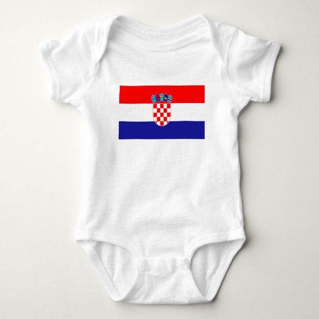 Kroatiska Flagga T Shirt (Framsida)