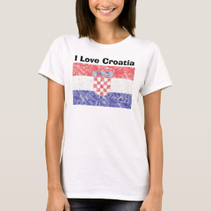 Kroatiska Flagga Tee Shirt