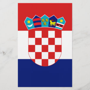 Kroatiska flagga - Trobojnica Brevpapper