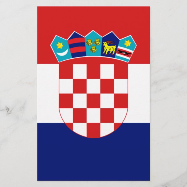 Kroatiska flagga - Trobojnica Brevpapper (Framsida)