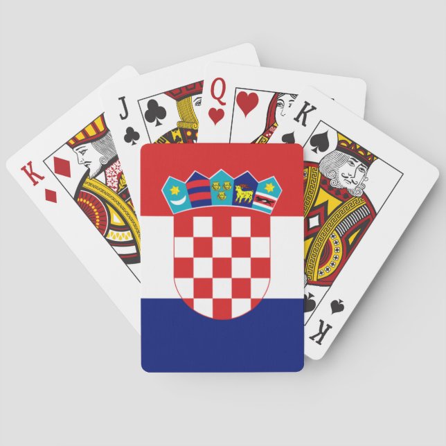 Kroatiska flagga - Trobojnica Spelkort (Baksidan)