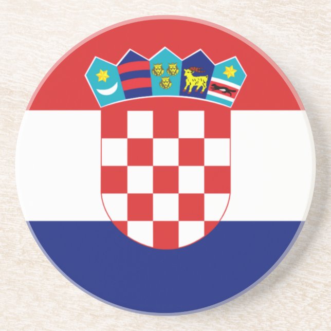 Kroatiska flagga - Trobojnica Underlägg (Framsidan)