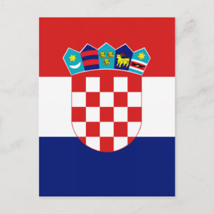 Kroatiska flagga - Trobojnica Vykort