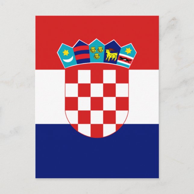 Kroatiska flagga - Trobojnica Vykort (Framsida)