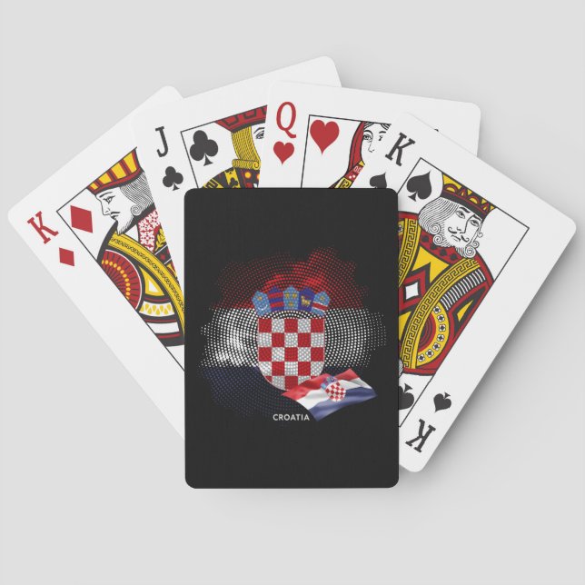 Kroatiska flaggan casinokort (Baksidan)