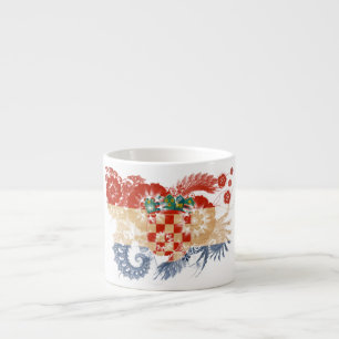 Kroatiska flaggan espressomugg