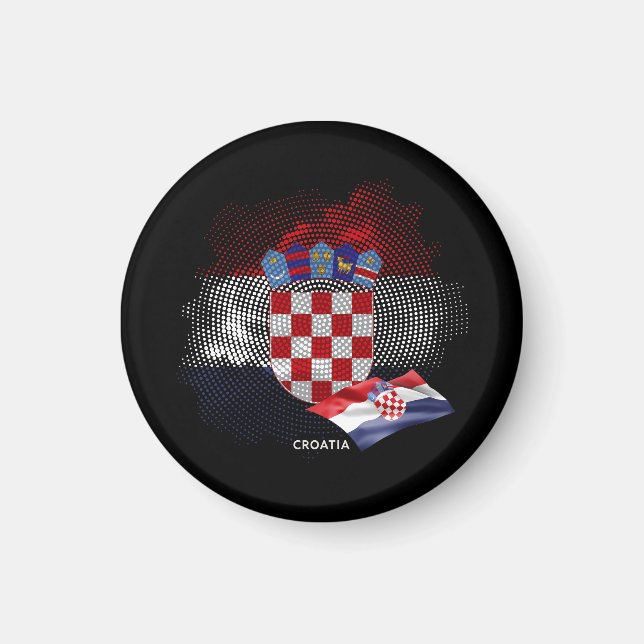 Kroatiska flaggan magnet (Framsidan)