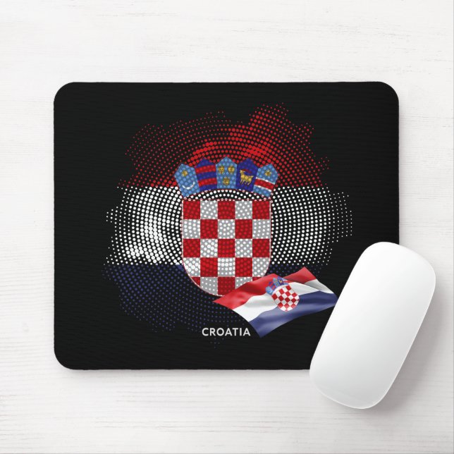 Kroatiska flaggan musmatta (Med mus)