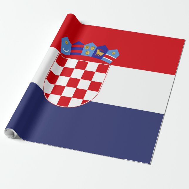 Kroatiska flaggan presentpapper (Utrullad)