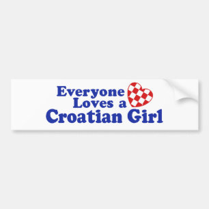 Kroatiska flickor bildekal