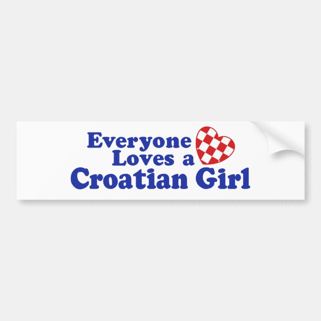 Kroatiska flickor bildekal (Framsidan)