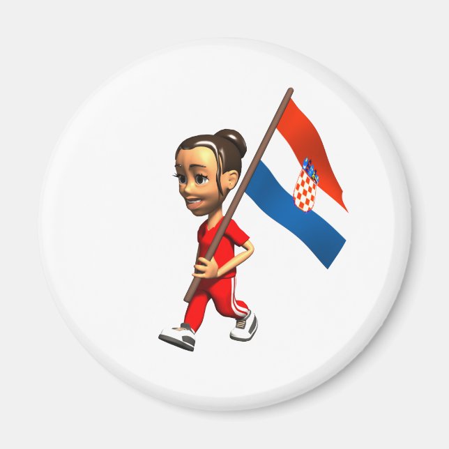 Kroatiska flickor magnet (Framsidan)