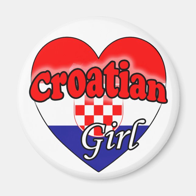 Kroatiska flickor magnet (Framsidan)