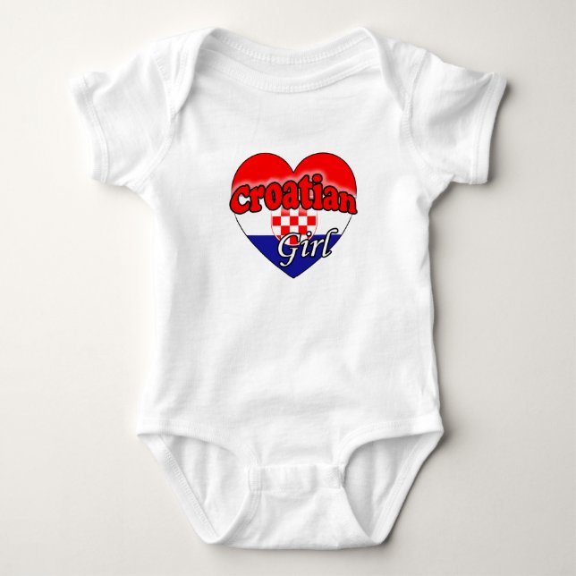 Kroatiska flickor t shirt (Framsida)