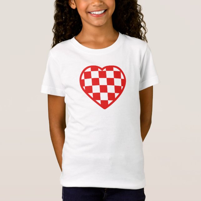 Kroatiska hjärtat t shirt (Framsida)