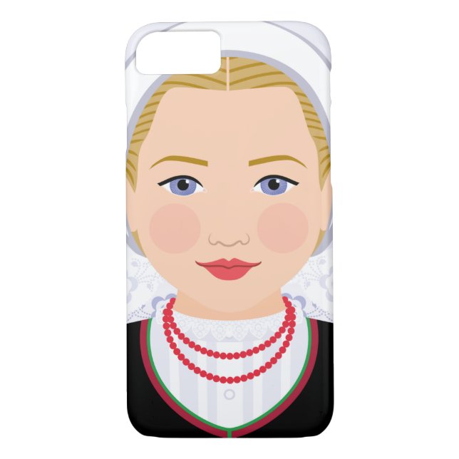 Kroatiska Lika blonde matryoshka Fodral Case-Mate iPhone Skal (Baksida)