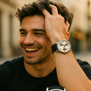 Kroatiska Ögon & Läppar Pop Porträtt Armbandsur