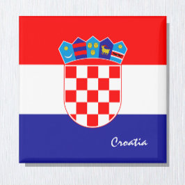 Kroatiska resor, helgdag och sport för flagga och magnet