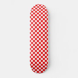 Kroatiska rödvita schaktbord mini skateboard bräda 18,5 cm