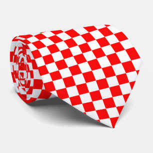 Kroatiska rödvita schaktbord Mönster Slips
