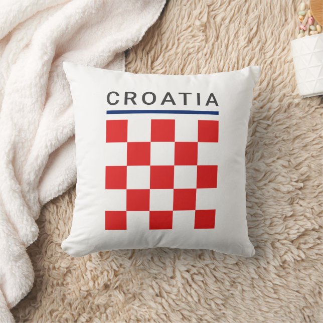 Kroatiska rutmönster kudde (Filt)