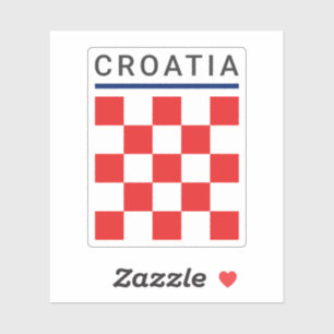 Kroatiska rutmönstret klistermärken