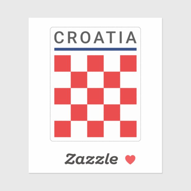 Kroatiska rutmönstret klistermärken (Ark)