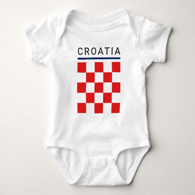 Kroatiska rutmönstret t shirt (Framsida)