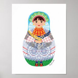 Kroatiska, Slavonija Matryoshka Poster