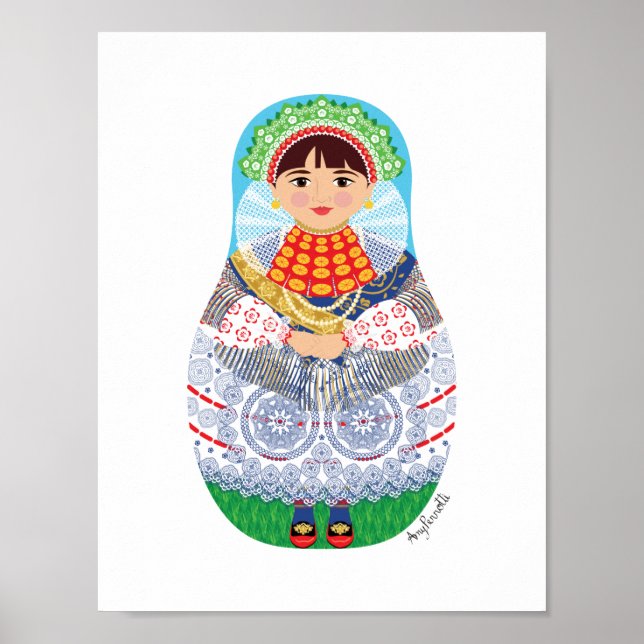 Kroatiska, Slavonija Matryoshka Poster (Framsidan)