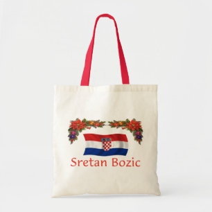 Kroatiska Sretan Bozic (god jul) Tygkasse