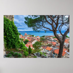 Kroatiska staden Omis Poster
