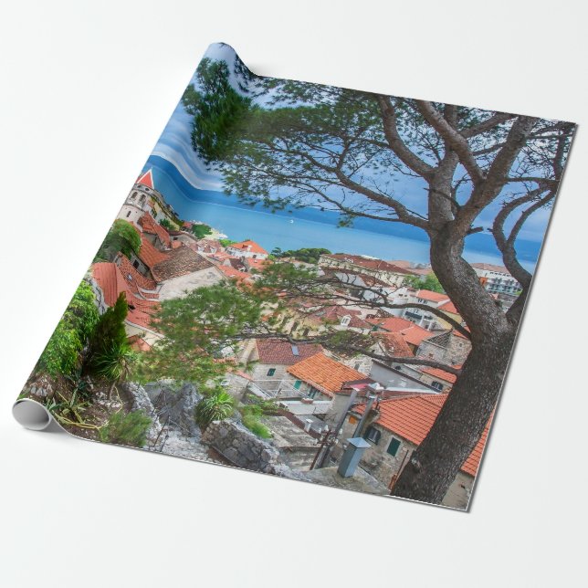 Kroatiska staden Omis Presentpapper (Utrullad)